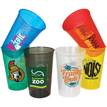 Plastic Translucent Stadium Cup Pint