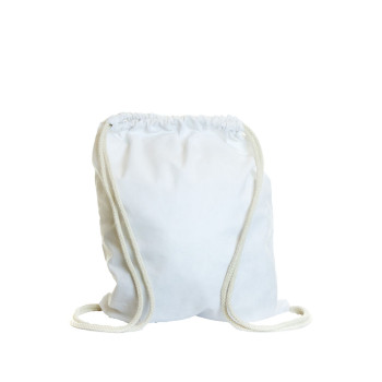 White Cotton Drawsting Bag