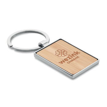 Rectangular Key Ring Bamboo