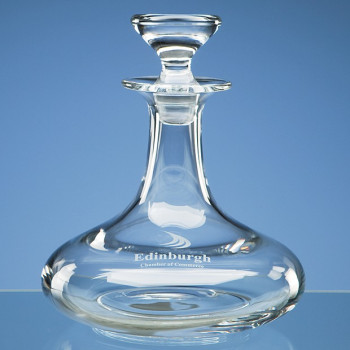 0.75ltr Handmade Round Ships Decanter