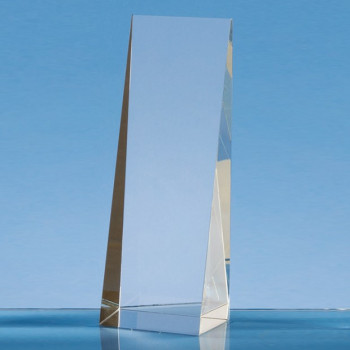 19.5cm Optical Crystal Wedge Rectangle Award