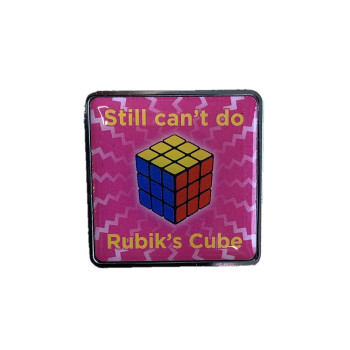 Square Pin Badge with Full Colour Printed Decal