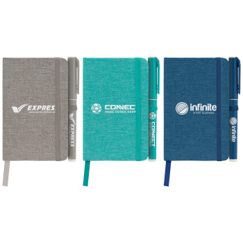 A6 RPET Fabric Notebook & Eco Pen