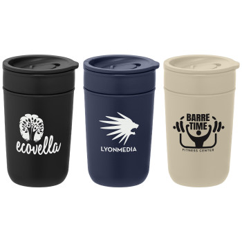 Danube Ceramic Tumbler with Recycled Plastic Exterior & Lid 350ml