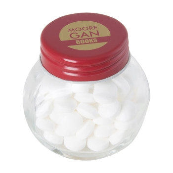 Small Glass Jar With Mints With Dextrose Mints