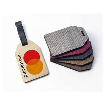 Wooden Ply Luggage Tag - Design 1