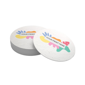 Seed Paper Round Coaster - Double Sided Print