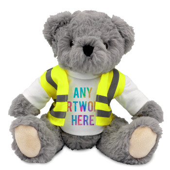 Archie Jointed Soft Toy Teddy Bear In Hi Vis Jacket