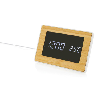 Utah RCS Recycled Plastic And Bamboo Led Clock