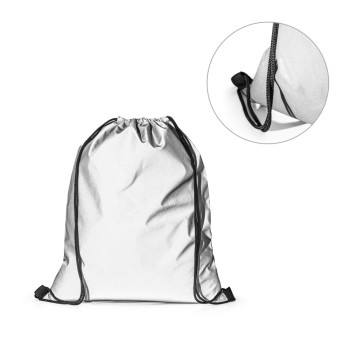 Syros Polyester Reflective Drawstring Bag 200 g/m²