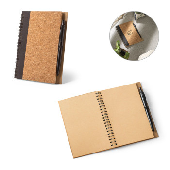 Vicente Cork & rPET B6 Notebook With Ballpoint Pen