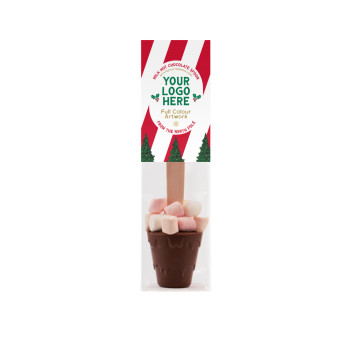 Eco Info Card Hot Chocolate Spoon With Marshmallows