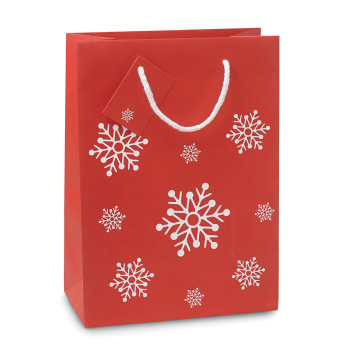 Snowflake Pattern Gift Paper Bag Medium