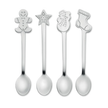 Set of 4 Christmas Tea Spoons