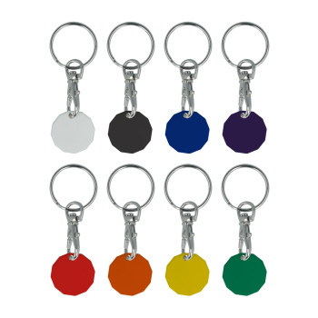 Recycled Plastic Trolley Coin Keyring