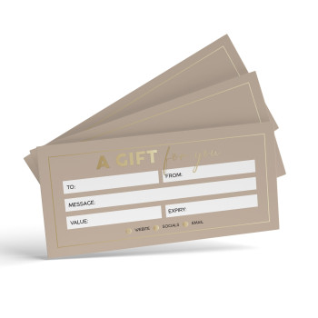 Promotional DL Gift Voucher Double Sided With Foil On Both Sides 400gsm (Including Envelopes)