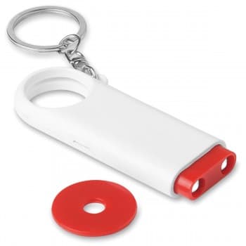 Key ring torch with token