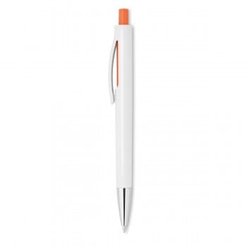 Push button pen with white ba