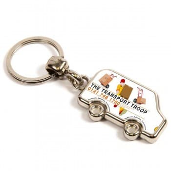 Silver Metal Van Keyring