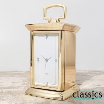 Regent Carriage Clock - Gold Finish