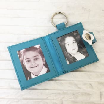 Flower Double Photo Keyring