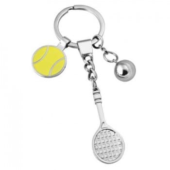 Tennis Racket and Ball Keyring