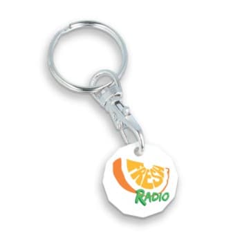 Recycled Plastic Trolley Coin Keyring