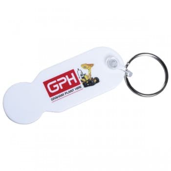 Plastic Trolley Coin Keyring