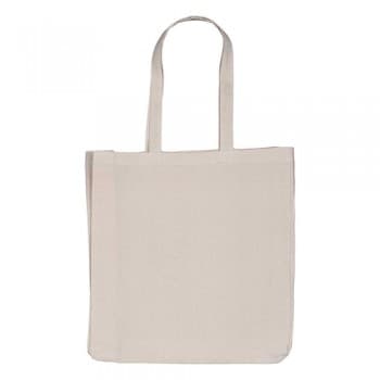 Natural 10oz Long Handled Canvas Shopper (Full Gusset)