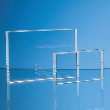 12.5cm x 17.5cm Optical Crystal Rectangle Award, H or V