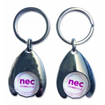 Wishbone Trolley Coin Keyring - Printed - 2 Sides