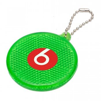 Round Hard reflective Keyrings