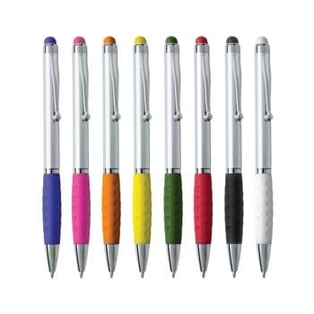 Custom Printed Stylus Touch Ball Pen Sagursilver