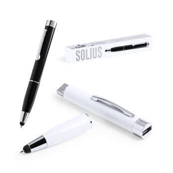 Custom Printed Power Bank Stylus Touch Ball Pen Solius